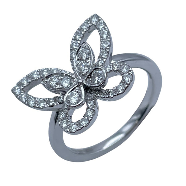 グラフ GRAFF バタフライシルエットミニリング ホワイトゴールド Au750 ジュエリー