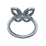 グラフ GRAFF バタフライシルエットミニリング ホワイトゴールド Au750 ジュエリー