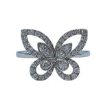 グラフ GRAFF バタフライシルエットミニリング ホワイトゴールド Au750 ジュエリー