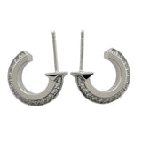 ティファニー TIFFANY＆CO Tワンフープピアス ホワイトゴールド Au750 ジュエリー