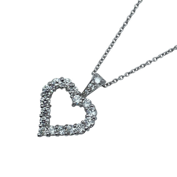 グラフ GRAFF ハートシルエットネックレス ホワイトゴールド Au750 ジュエリー