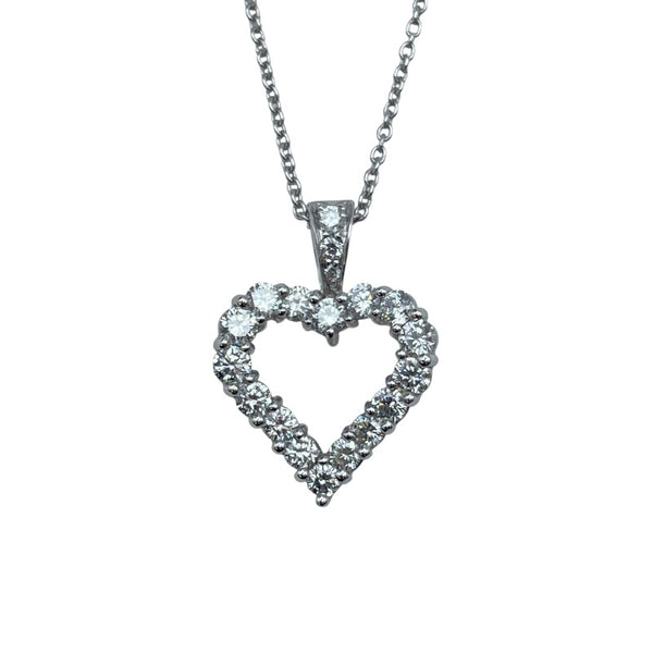 グラフ GRAFF ハートシルエットネックレス ホワイトゴールド Au750 ジュエリー