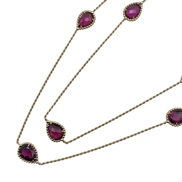 ブシュロン BOUCHERON セルパンボエムネックレス ピンクゴールド Au750 ガーネット ジュエリー