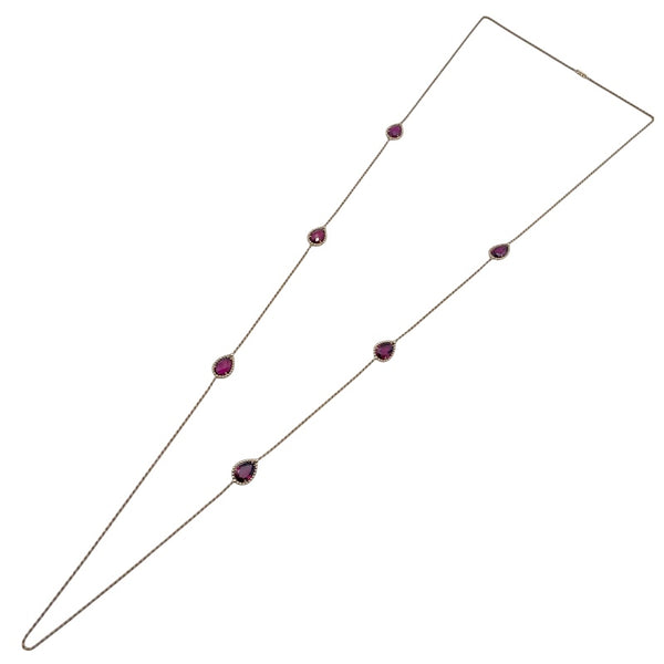 ブシュロン BOUCHERON セルパンボエムネックレス ピンクゴールド Au750 ガーネット ジュエリー