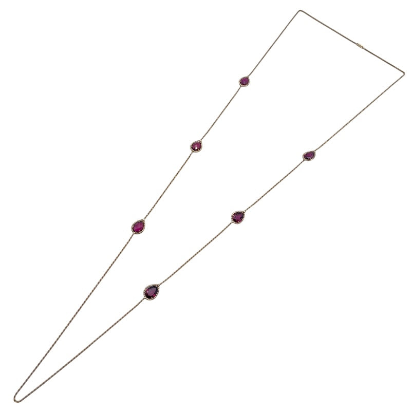 ブシュロン BOUCHERON セルパンボエムネックレス ピンクゴールド Au750 ガーネット ジュエリー