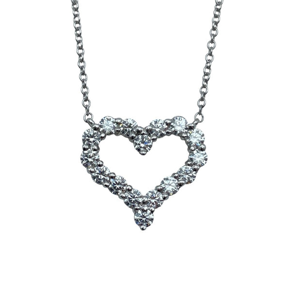 ティファニー TIFFANY＆CO センチメンタルハートネックレス プラチナ Pt950 ジュエリー