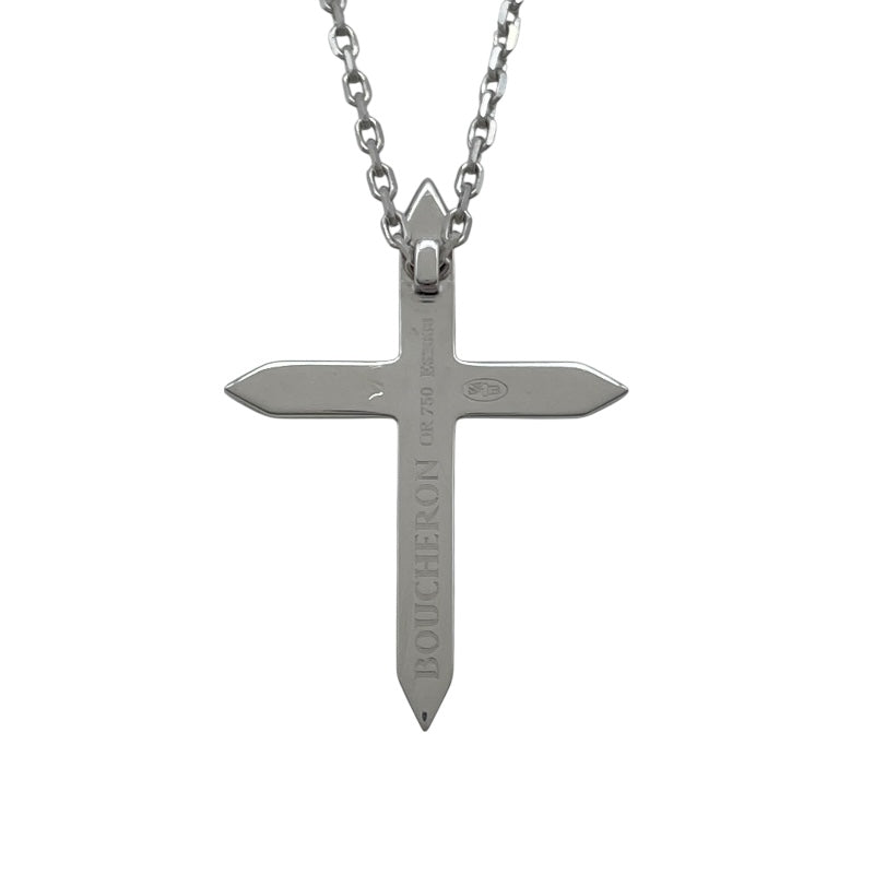 ブシュロン BOUCHERON ファセットクロスネックレス ホワイトゴールド 750 ジュエリー