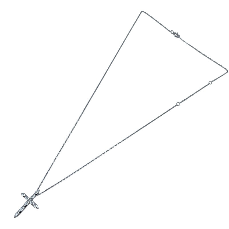 ブシュロン BOUCHERON ファセットクロスネックレス ホワイトゴールド 750 ジュエリー