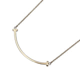 ティファニー TIFFANY＆CO Tスマイルネックレススモール ピンクゴールド Au750 ジュエリー