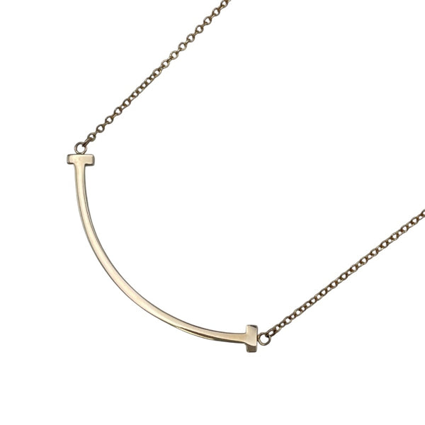 ティファニー TIFFANY＆CO Tスマイルネックレススモール ピンクゴールド Au750 ジュエリー