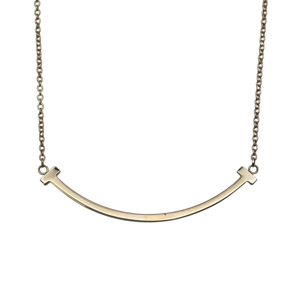 ティファニー TIFFANY＆CO Tスマイルネックレススモール ピンクゴールド Au750 ジュエリー