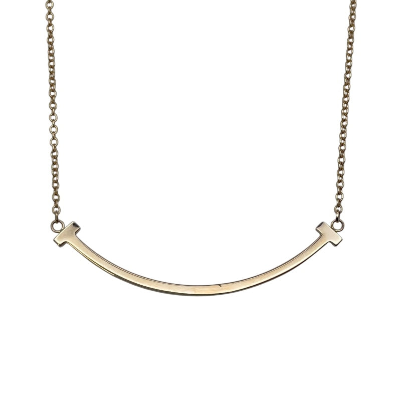 ティファニー TIFFANY＆CO Tスマイルネックレススモール ピンクゴールド Au750 ジュエリー