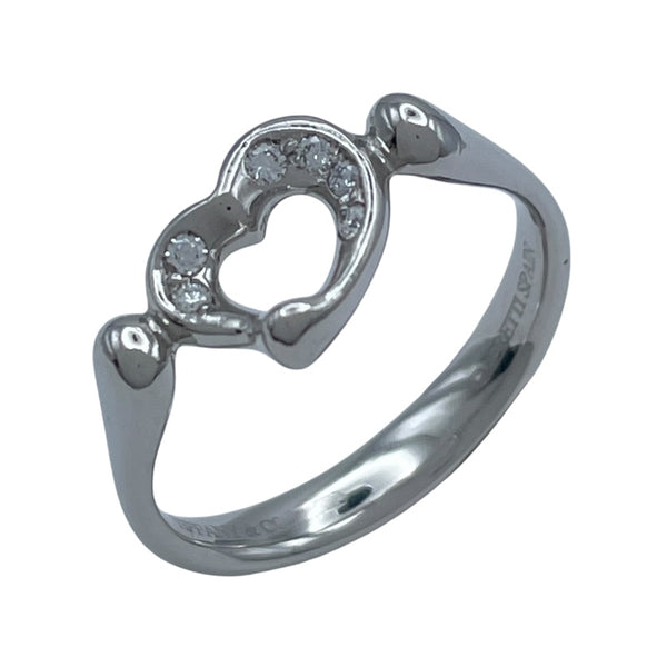 ティファニー TIFFANY＆CO オープンハートリング プラチナ Pt950 ジュエリー