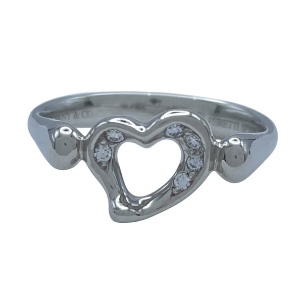 ティファニー TIFFANY＆CO オープンハートリング プラチナ Pt950 ジュエリー