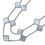 ヴァンクリーフ＆アーペル Van Cleef & Arpels ヴィンテージアルハンブラネックレス20P ホワイトゴールド 750 マザー オブ パール ジュエリー