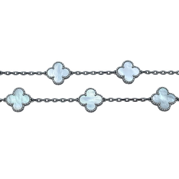ヴァンクリーフ＆アーペル Van Cleef & Arpels ヴィンテージアルハンブラネックレス20P ホワイトゴールド 750 マザー オブ パール ジュエリー