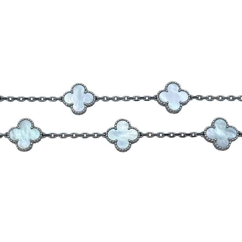 ヴァンクリーフ＆アーペル Van Cleef & Arpels ヴィンテージアルハンブラネックレス20P ホワイトゴールド 750 マザー オブ パール ジュエリー