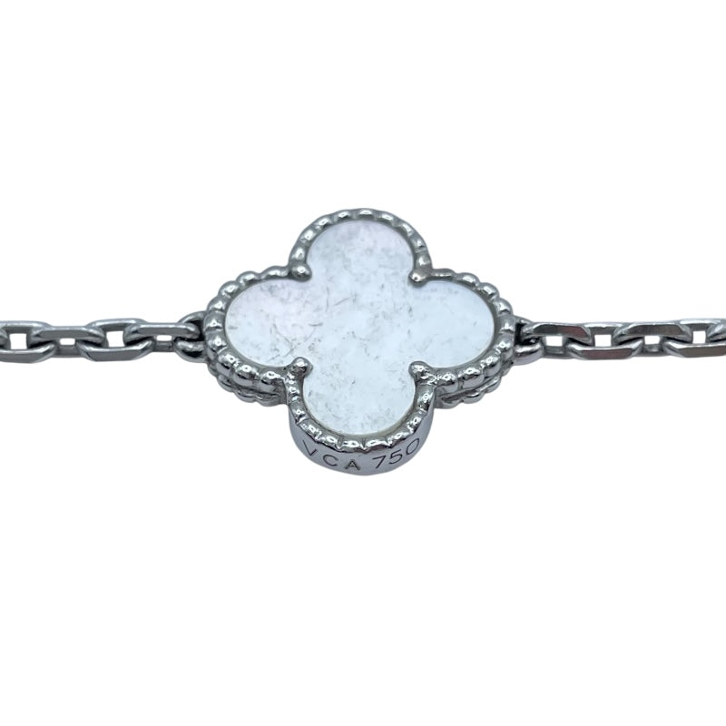 ヴァンクリーフ＆アーペル Van Cleef & Arpels ヴィンテージアルハンブラネックレス20P ホワイトゴールド 750 マザー オブ パール ジュエリー