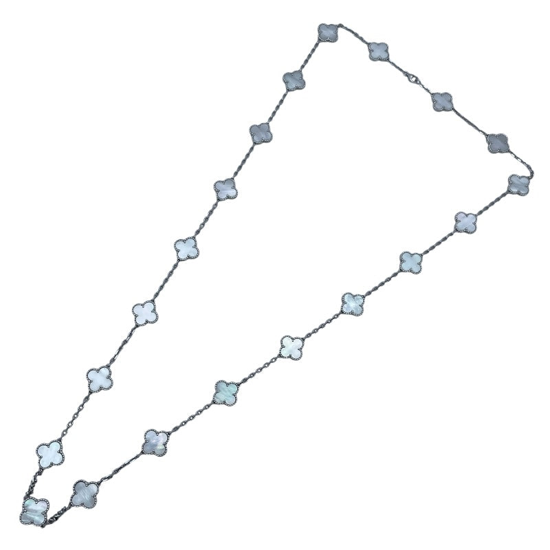 ヴァンクリーフ＆アーペル Van Cleef & Arpels ヴィンテージアルハンブラネックレス20P ホワイトゴールド 750 マザー オブ パール ジュエリー