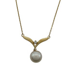 ミキモト MIKIMOTO パールネックレス イエローゴールド K18 ダイヤモンド ジュエリー