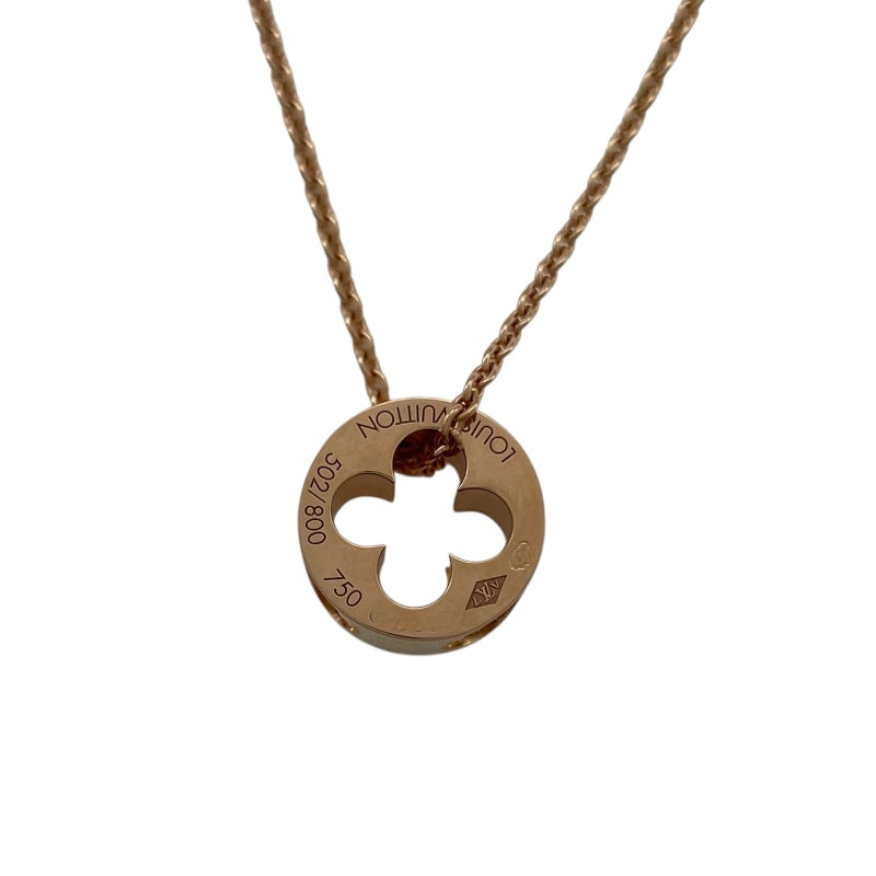 ルイ・ヴィトン LOUIS VUITTON パンダンティフ アンプラント ネックレス ピンクゴールド Au750 ダイヤモンド ジュエリー