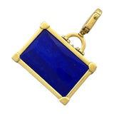 ルイ・ヴィトン LOUIS VUITTON トランクモチーフトップ ゴールド 750 ラピスラズリ ジュエリー