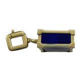 ルイ・ヴィトン LOUIS VUITTON トランクモチーフトップ ゴールド 750 ラピスラズリ ジュエリー