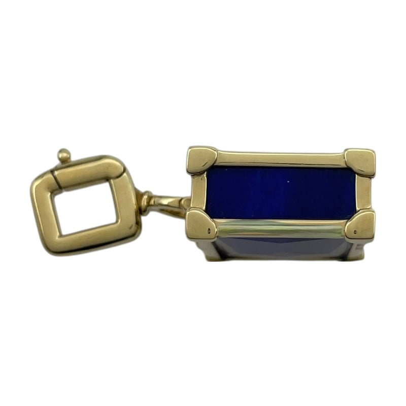 ルイ・ヴィトン LOUIS VUITTON トランクモチーフトップ ゴールド 750 ラピスラズリ ジュエリー