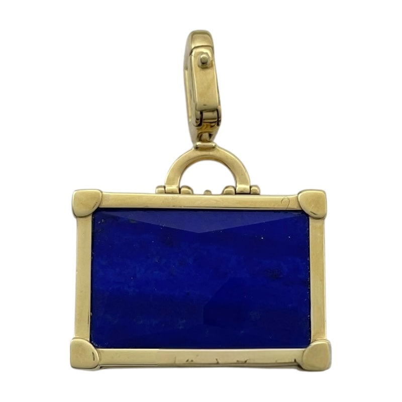 ルイ・ヴィトン LOUIS VUITTON トランクモチーフトップ ゴールド 750 ラピスラズリ ジュエリー