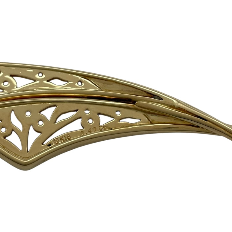 ミキモト MIKIMOTO ピクウェブローチ ゴールド 象嵌 K18 ダイヤモンド ジュエリー