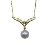 ミキモト MIKIMOTO ネックレス ゴールド K18 ダイヤモンド ジュエリー