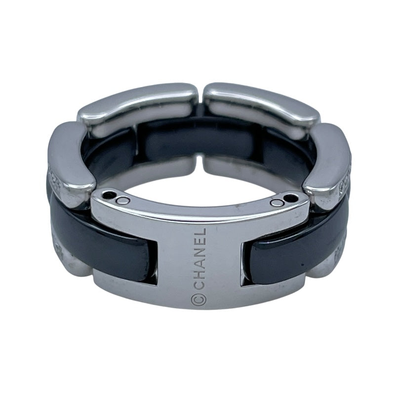 シャネル CHANEL ウルトラ コレクション リング #49(9号) K18WG ブラックセラミック ダイヤモンド ジュエリー