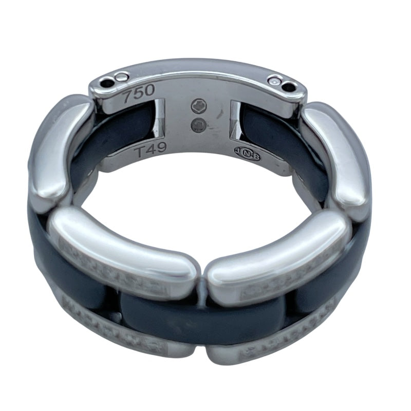 シャネル CHANEL ウルトラ コレクション リング #49(9号) K18WG ブラックセラミック ダイヤモンド ジュエリー