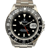 ロレックス ROLEX GMTマスター 16700 ブラック×ブラック ステンレススチール メンズ 腕時計