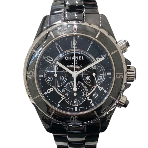 シャネル CHANEL J12　クロノグラフ　41mm H0940 ブラック セラミック メンズ 腕時計