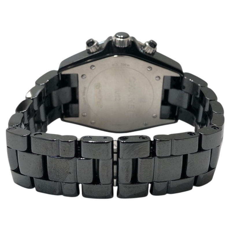 シャネル CHANEL J12　クロノグラフ　41mm H0940 ブラック セラミック メンズ 腕時計