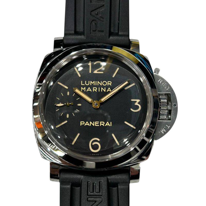 パネライ PANERAI ルミノールマリーナ1950　3デイズ　アッチャイオ PAM00422 ブラック SS/ラバーベルト メンズ 腕時計