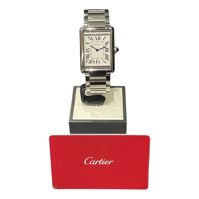 カルティエ Cartier タンクマスト LM WSTA0052 ホワイト SS ユニセックス 腕時計