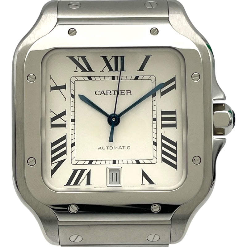 カルティエ Cartier サントス ドゥ カルティエ LM WSSA0009 ホワイト SS メンズ 腕時計