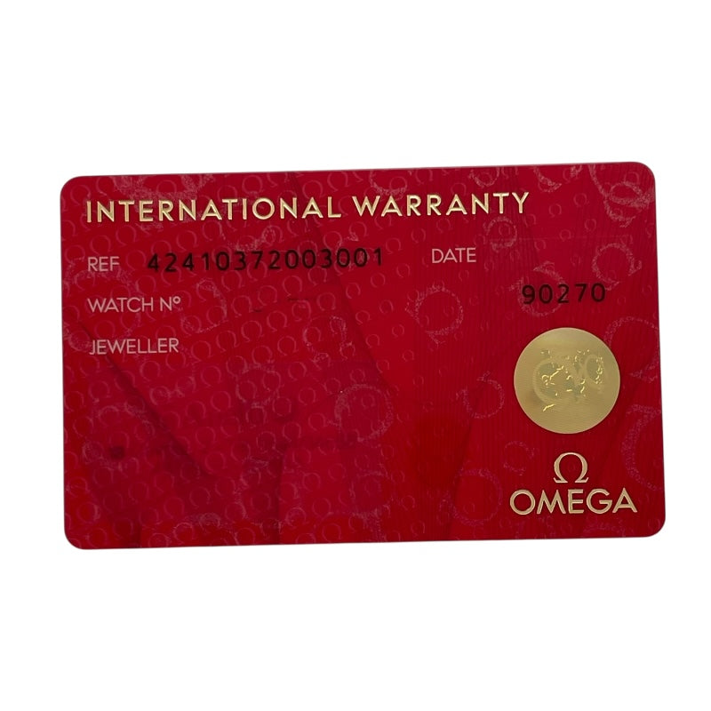 オメガ OMEGA デビル プレステージ コーアクシャル 424.10.37.20.03.001 ブルー SS 自動巻き メンズ 腕時計