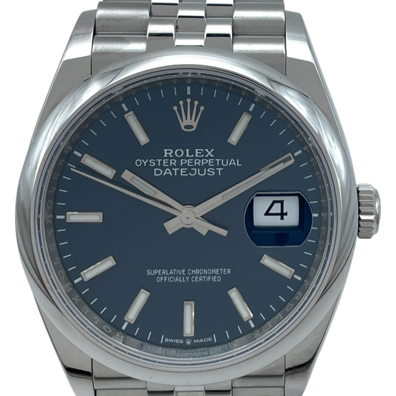 ロレックス ROLEX デイトジャスト36 ランダムシリアル 126200 ブライトブルー SS 自動巻き メンズ 腕時計