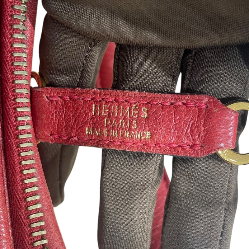 エルメス HERMES トリム31 〇W刻 ルージュカザック ゴールド金具 クシュベル レディース ショルダーバッグ