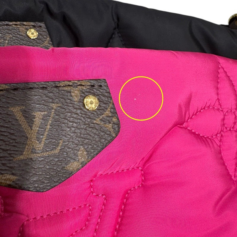 ルイ・ヴィトン LOUIS VUITTON マキシミュルティ・ポシェット・アクセソワ―ル M58980 ブラック・フューシャ モノグラム・エコナイロン レディース ショルダーバッグ