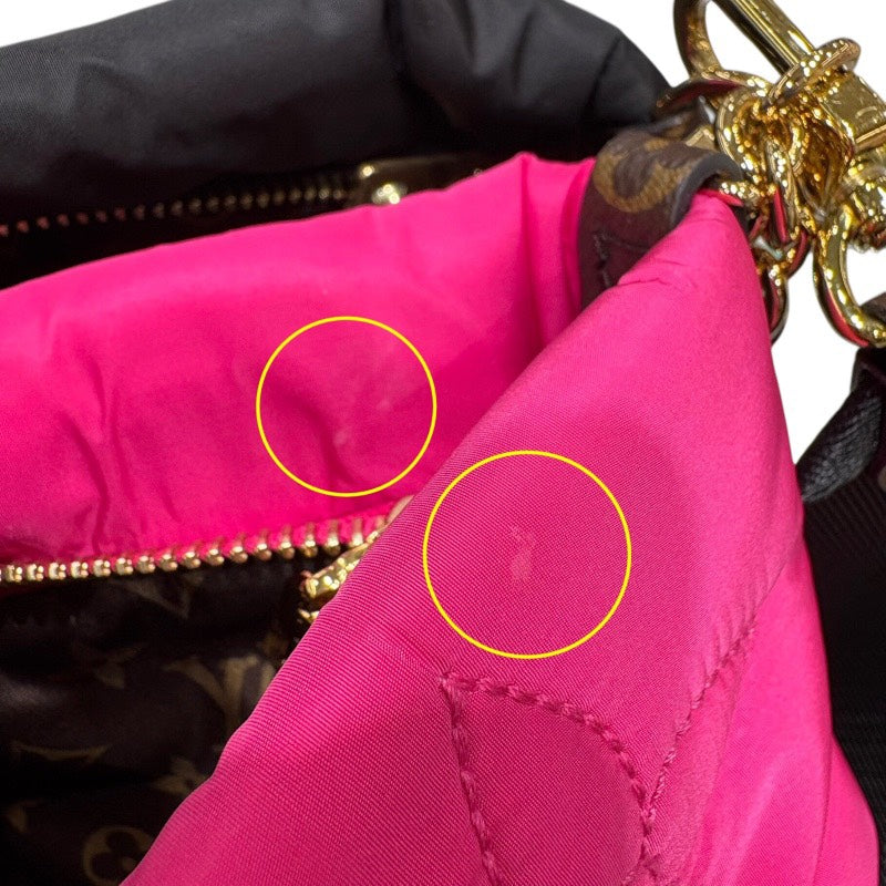 ルイ・ヴィトン LOUIS VUITTON マキシミュルティ・ポシェット・アクセソワ―ル M58980 ブラック・フューシャ モノグラム・エコナイロン レディース ショルダーバッグ