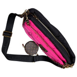 ルイ・ヴィトン LOUIS VUITTON マキシミュルティ・ポシェット・アクセソワ―ル M58980 ブラック・フューシャ モノグラム・エコナイロン レディース ショルダーバッグ