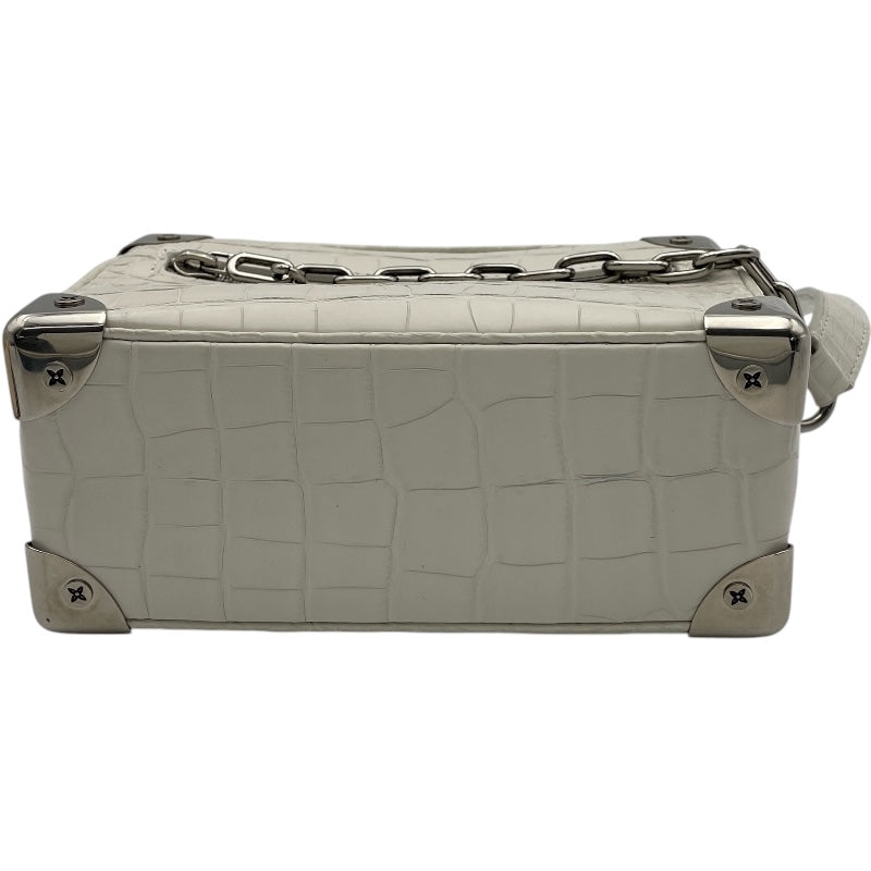 ルイ・ヴィトン LOUIS VUITTON ソフトトランクミニ N98495 ホワイト クロコマット メンズ ショルダーバッグ