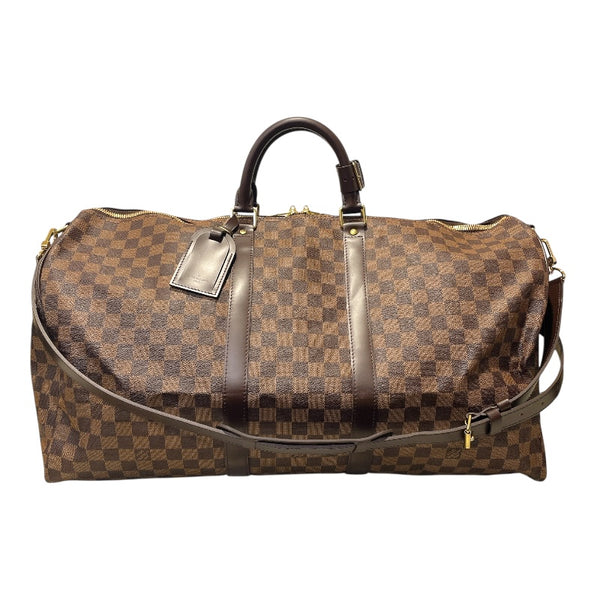 ルイ・ヴィトン LOUIS VUITTON キーポル・バンドリエール55 N41414 ダミエ PVC レザー ユニセックス ボストンバッグ