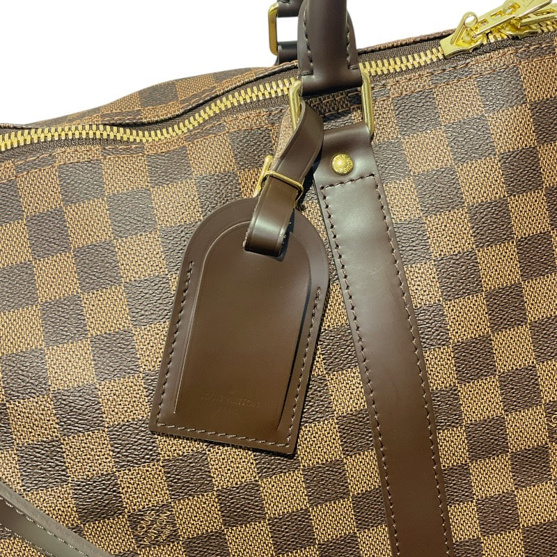 ルイ・ヴィトン LOUIS VUITTON キーポル・バンドリエール55 N41414 ダミエ PVC レザー ユニセックス ボストンバッグ