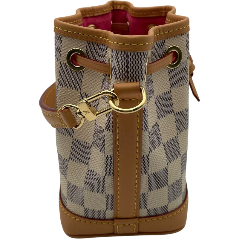 ルイ・ヴィトン LOUIS VUITTON ナノノエ N40511 ホワイト ダミエ レディース ショルダーバッグ