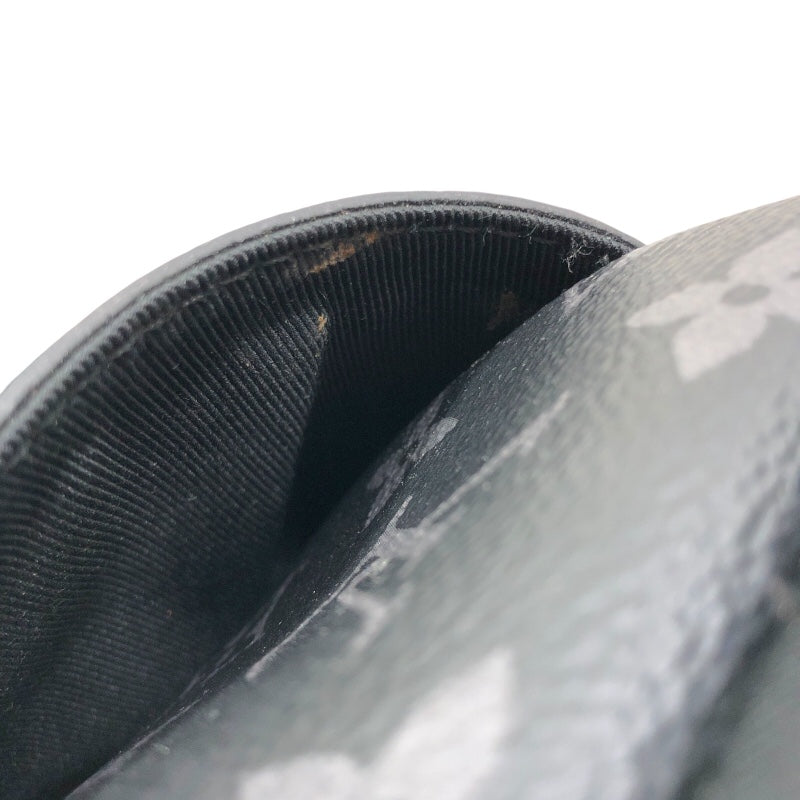 ルイ・ヴィトン LOUIS VUITTON ダブル フォンポーチ M81321 ブラック/グレー モノグラム・エクリプス リバース キャンバス メンズ ショルダーバッグ